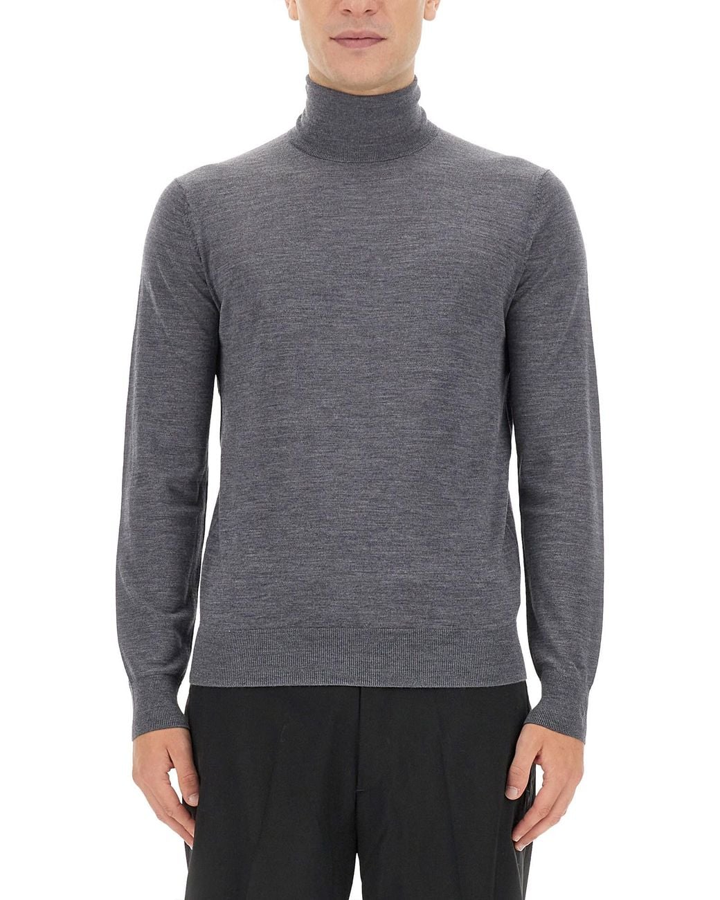 Ballantyne Gray Wool Turtleneck for men