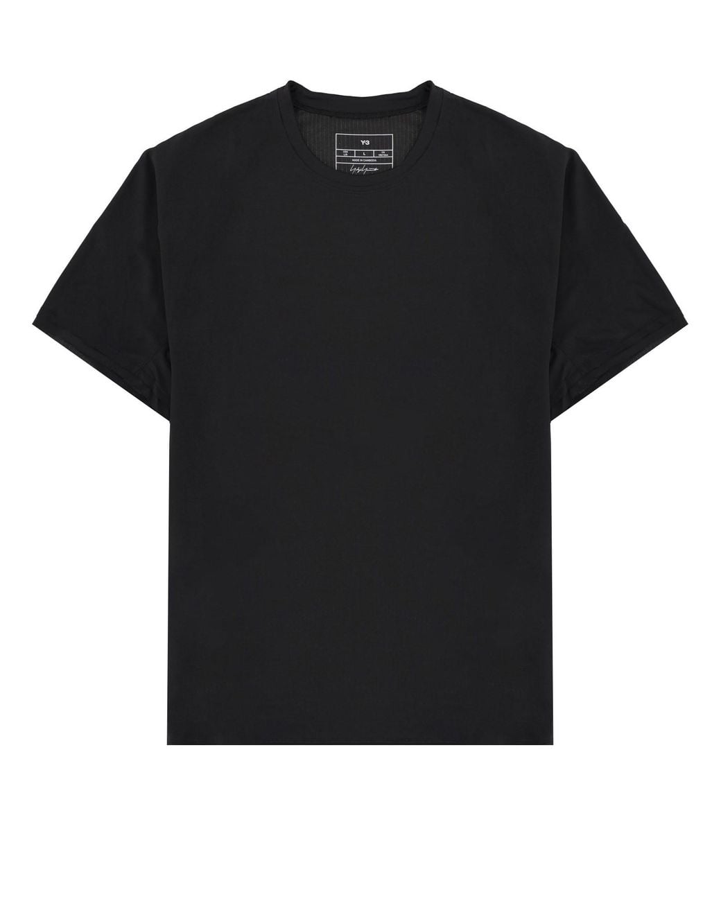 Y-3 Black 3 T-Shirt Con Patch Logo for men