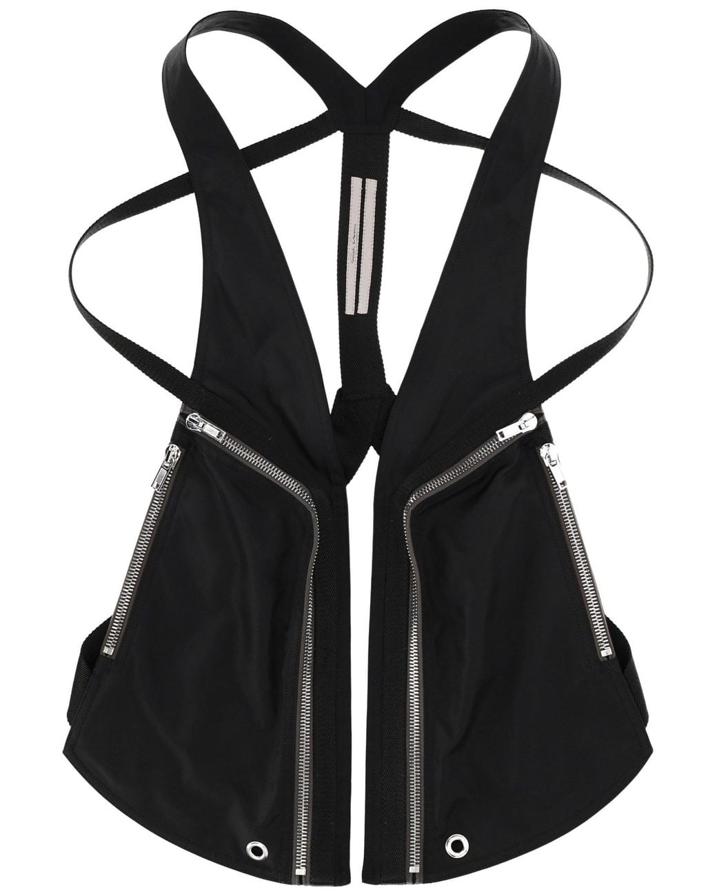 Rick Owens Black Bauhaus Vest Polyamide Polyurethane Waistcoats & Gilets