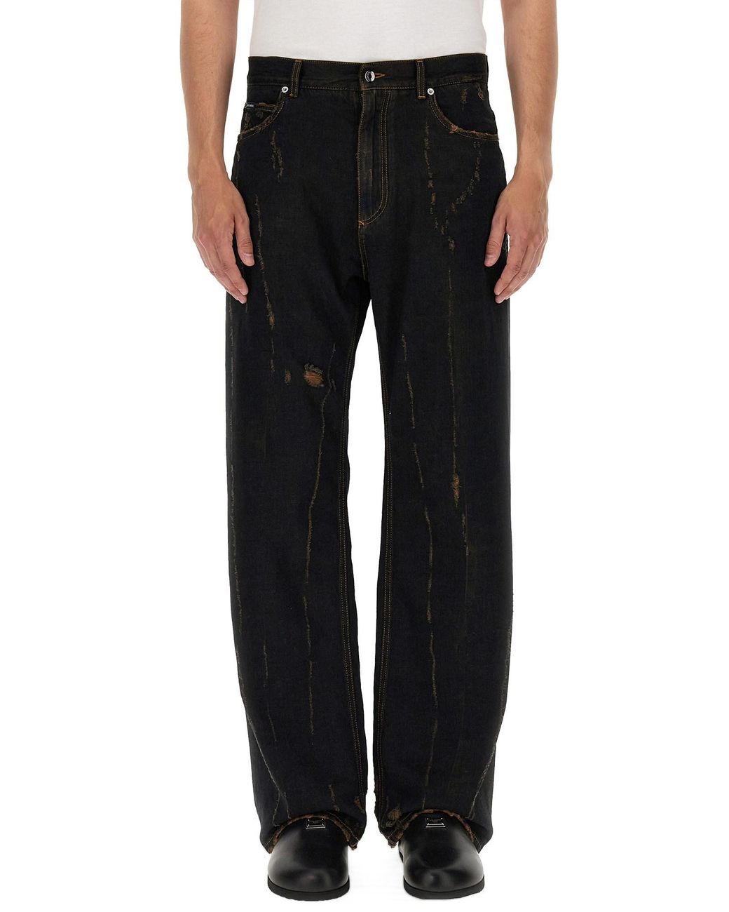 Dolce & Gabbana Black Denim Pants for men