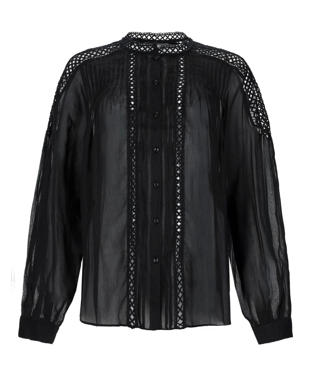 Isabel Marant Black Blusa "Polda" Plissettata