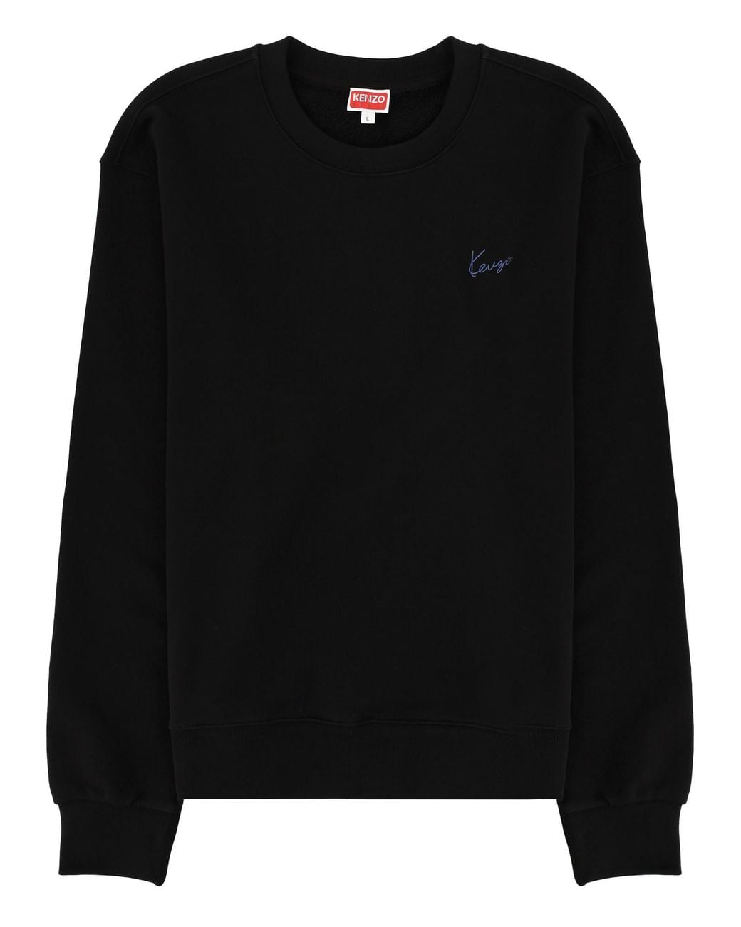KENZO Black Felpa Con Logo for men