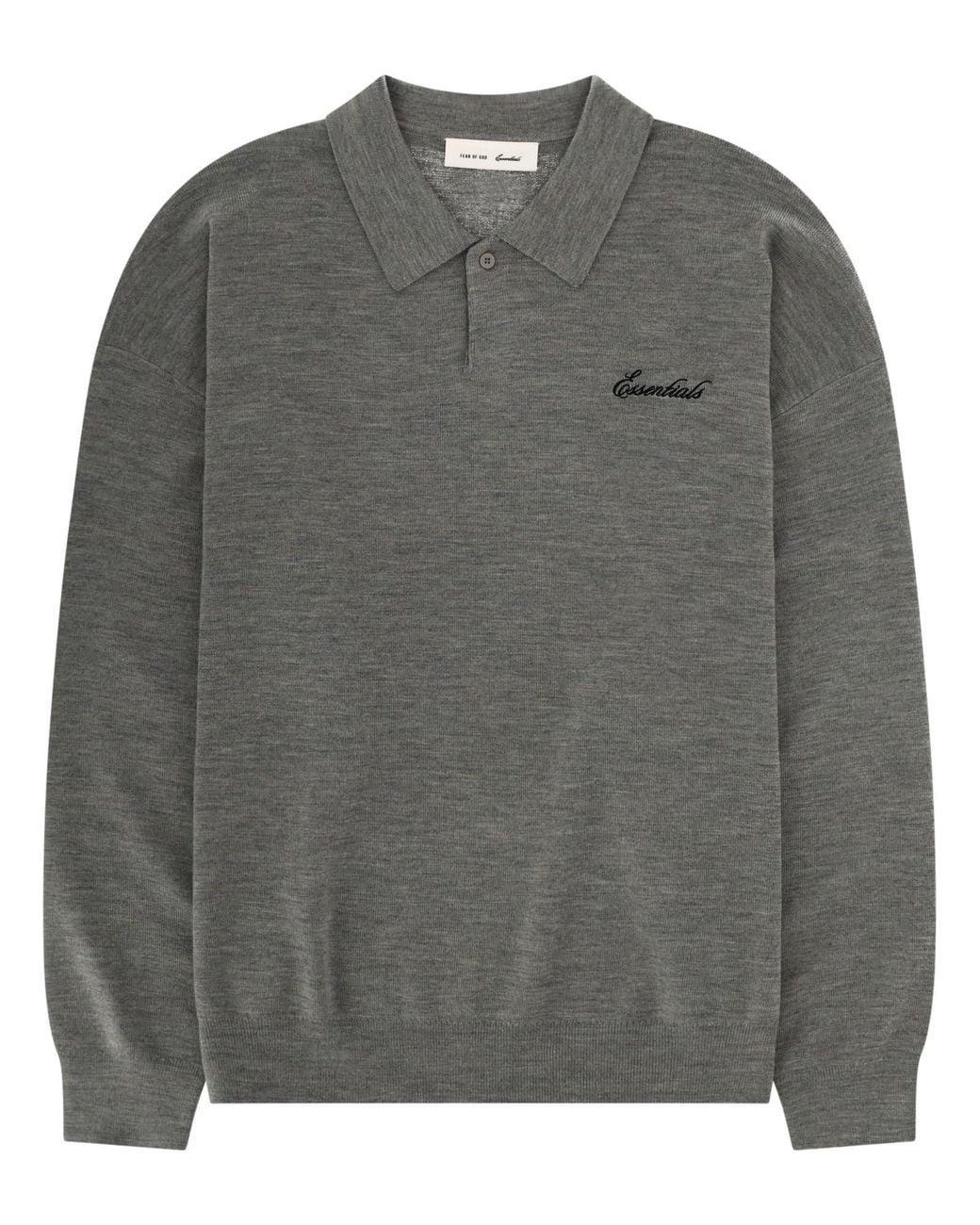 Fear Of God Gray Polo "Signature 90's" for men