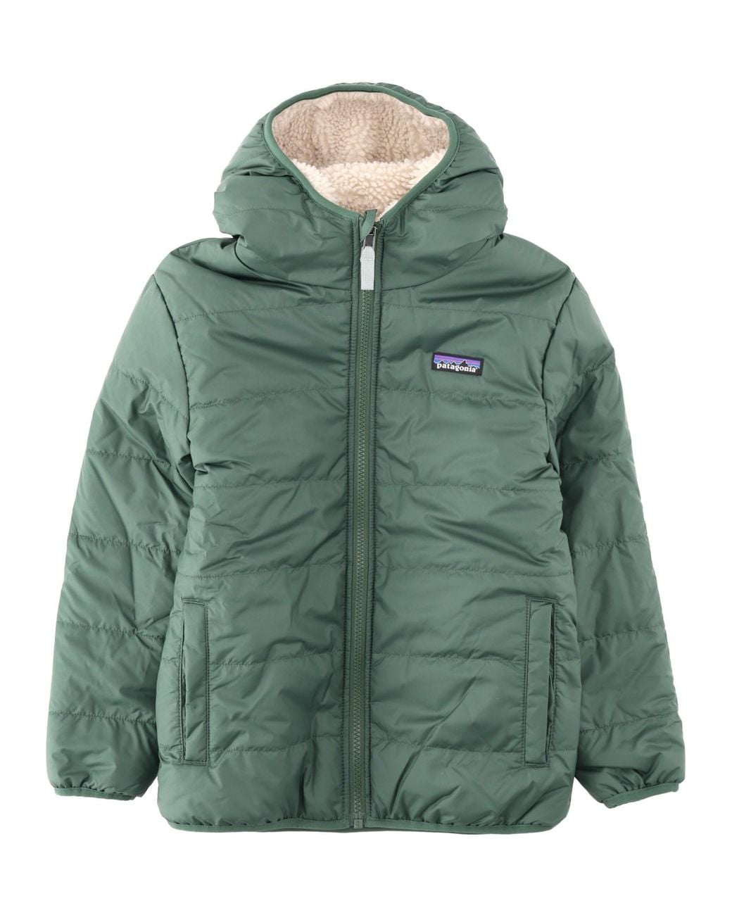 Patagonia Green Giacca Reversibile Con Cappuccio