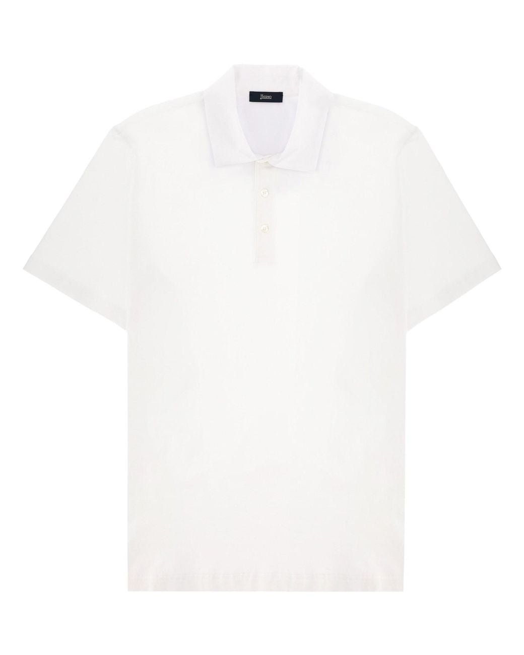 Herno White Herno Cotton Polo Shirt for men