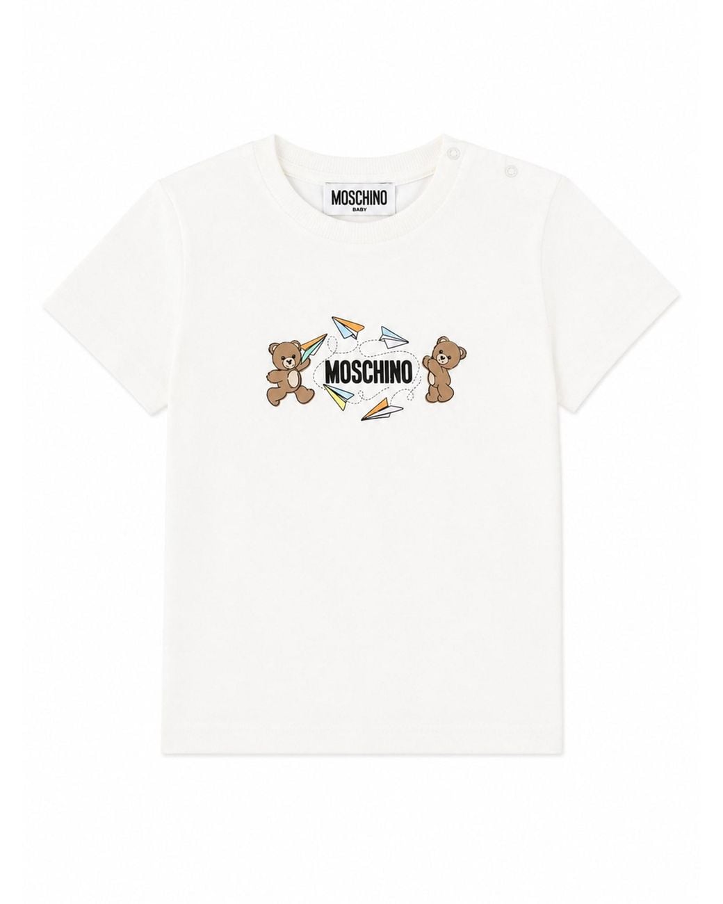 Moschino White T-Shirt Con Stampa