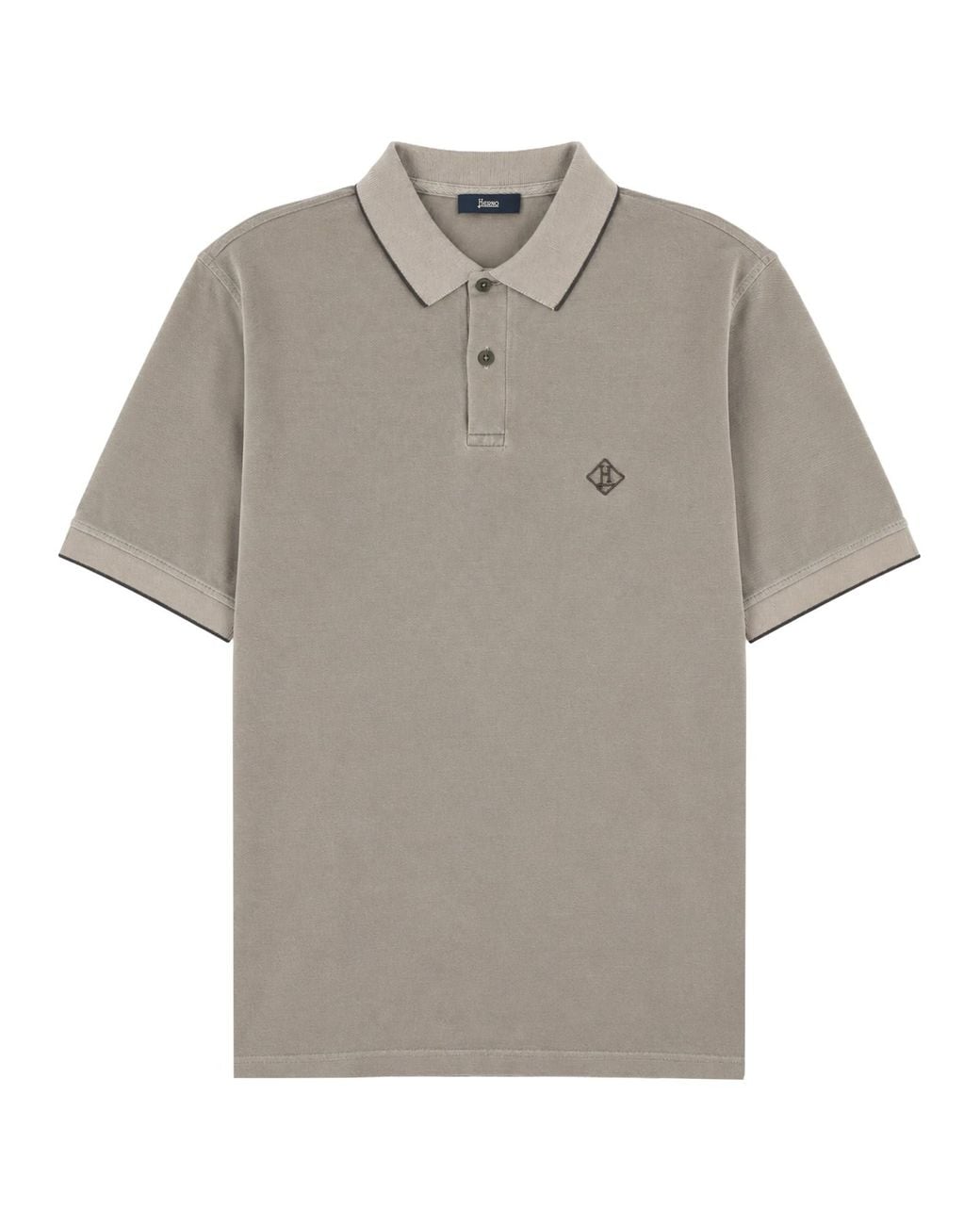 Herno Gray Polo Con Logo for men