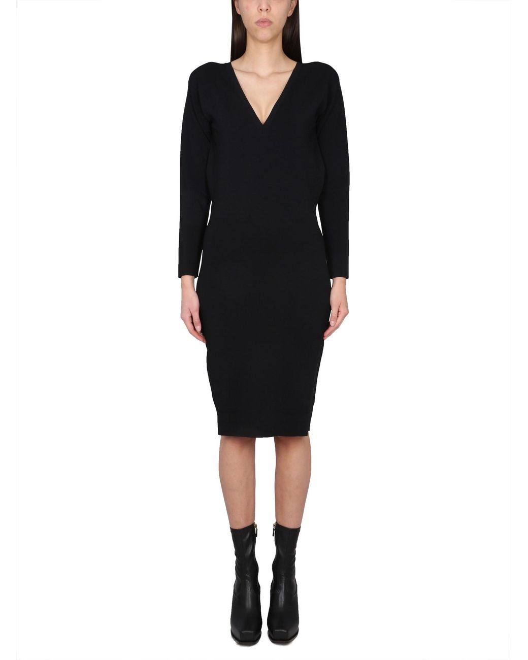 Stella McCartney Black V-Neck Dress