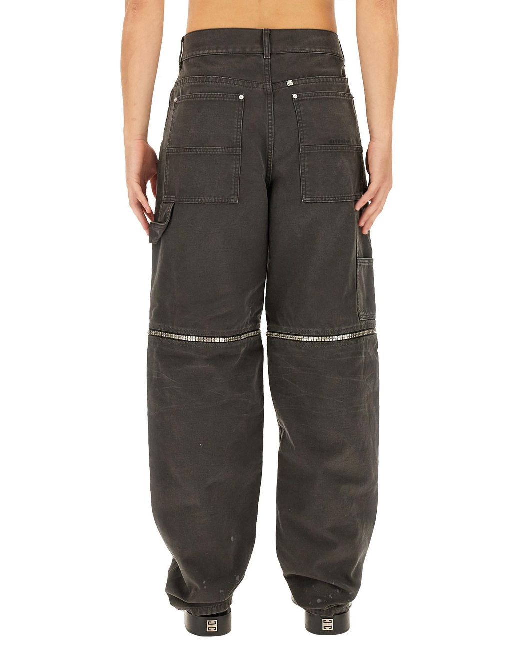Jeans Con Zip di Givenchy in Black da Uomo