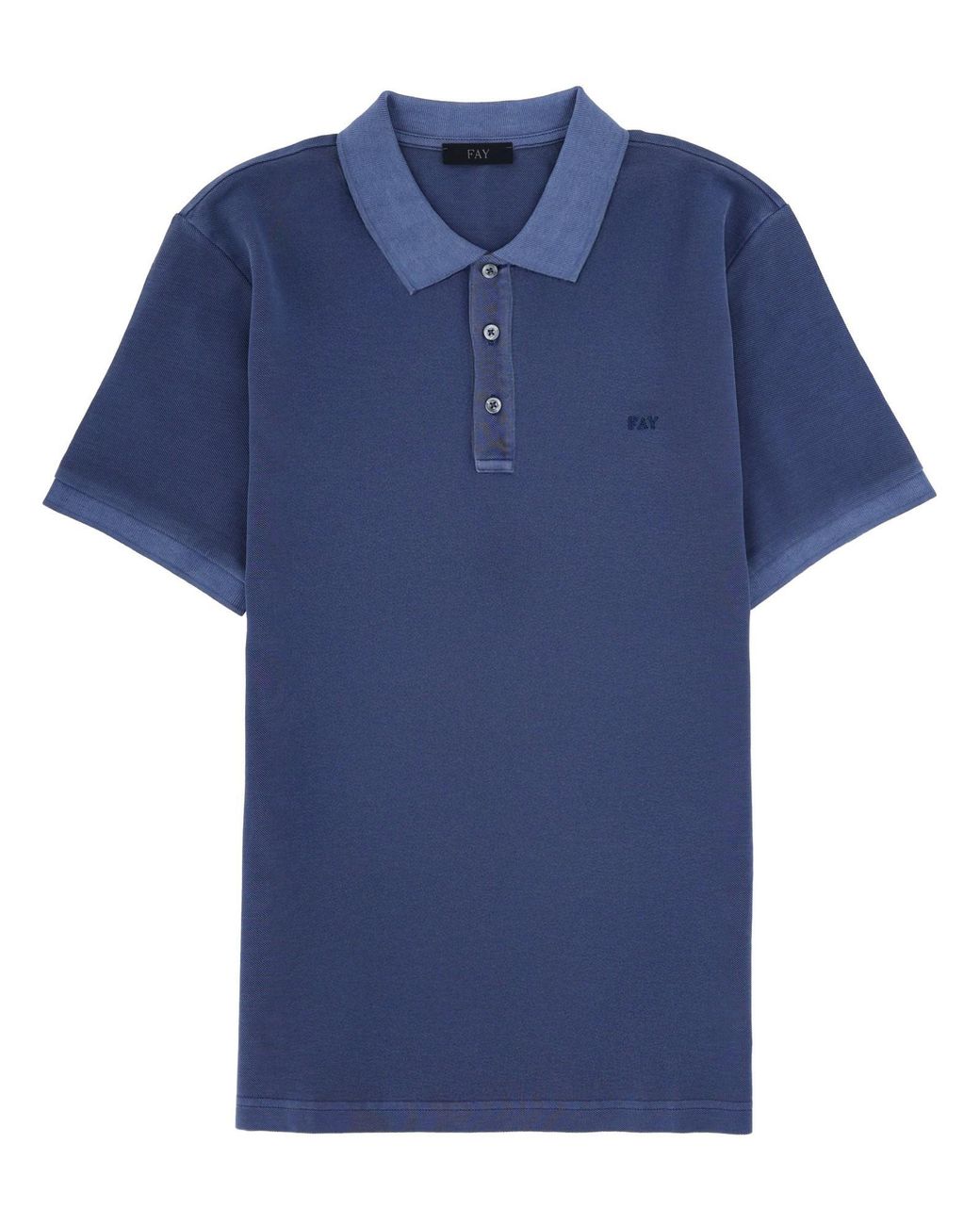 Fay Blue Polo With Logo for men