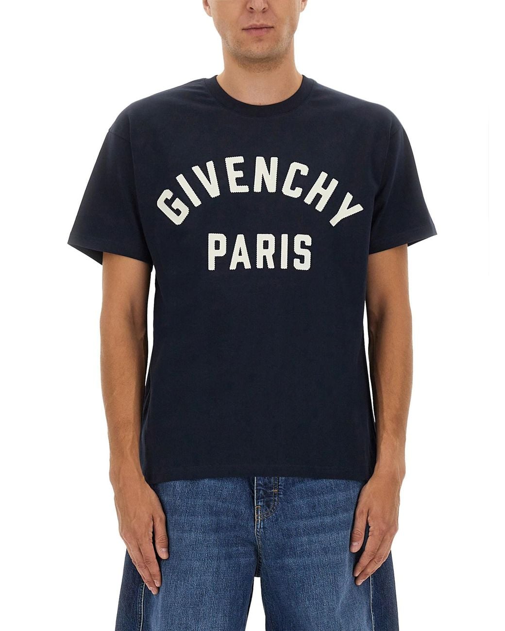 Givenchy Blue Cotton T-Shirt for men