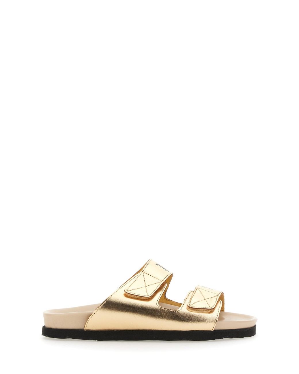 Palm Angels Metallic Sandal With Logo