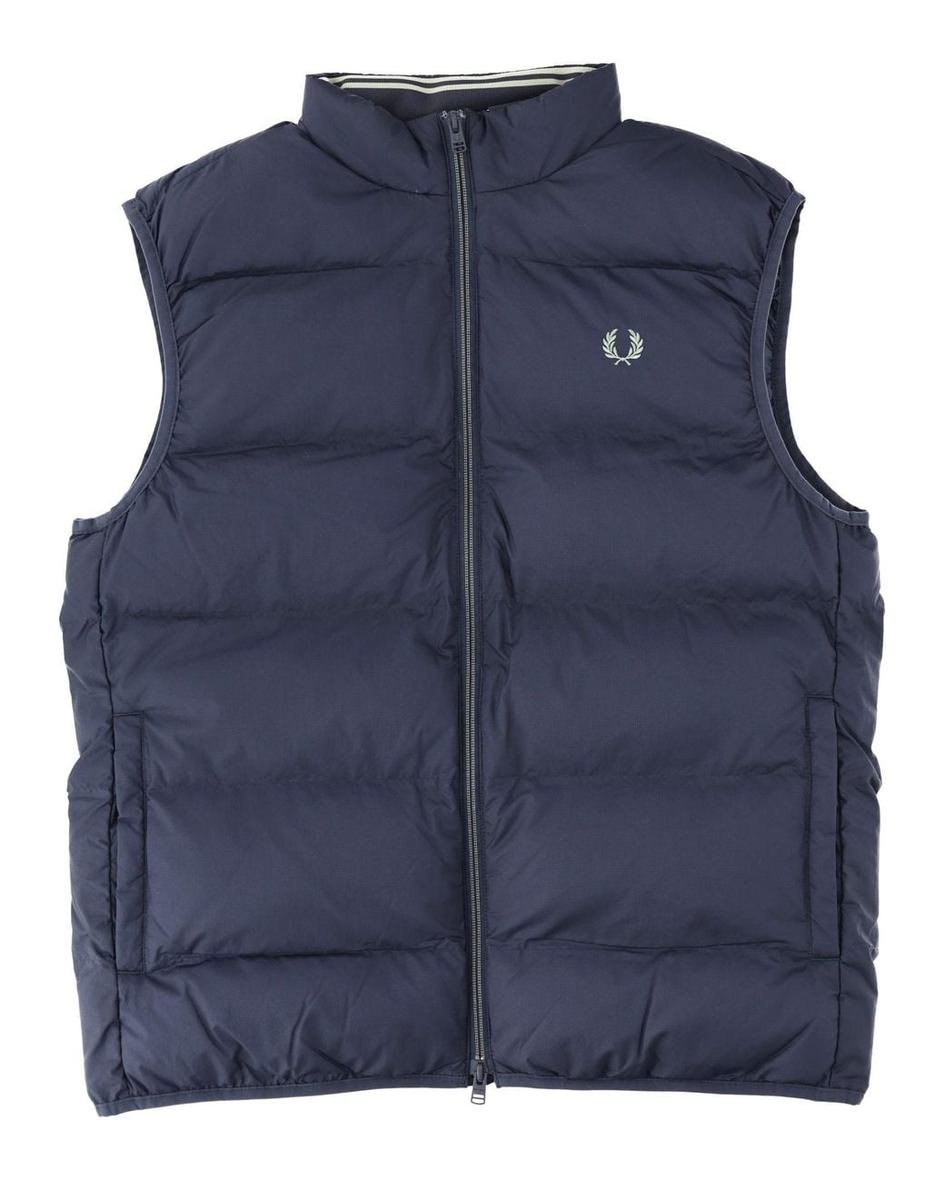 Fred Perry Blue Quilted Padded Gilet for men