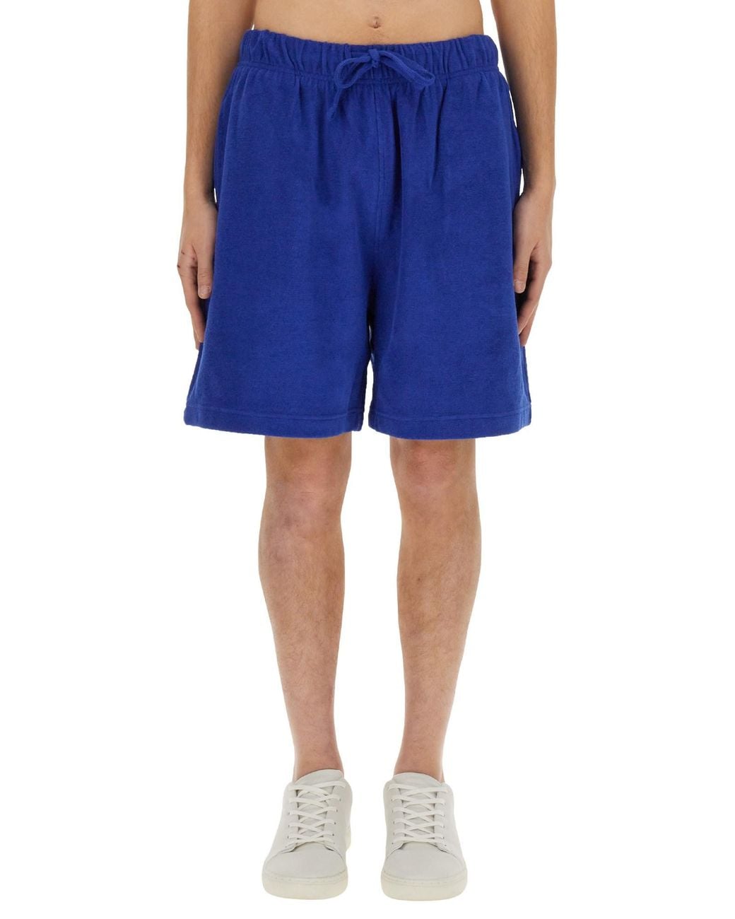 Burberry Blue Cotton Bermuda Shorts for men