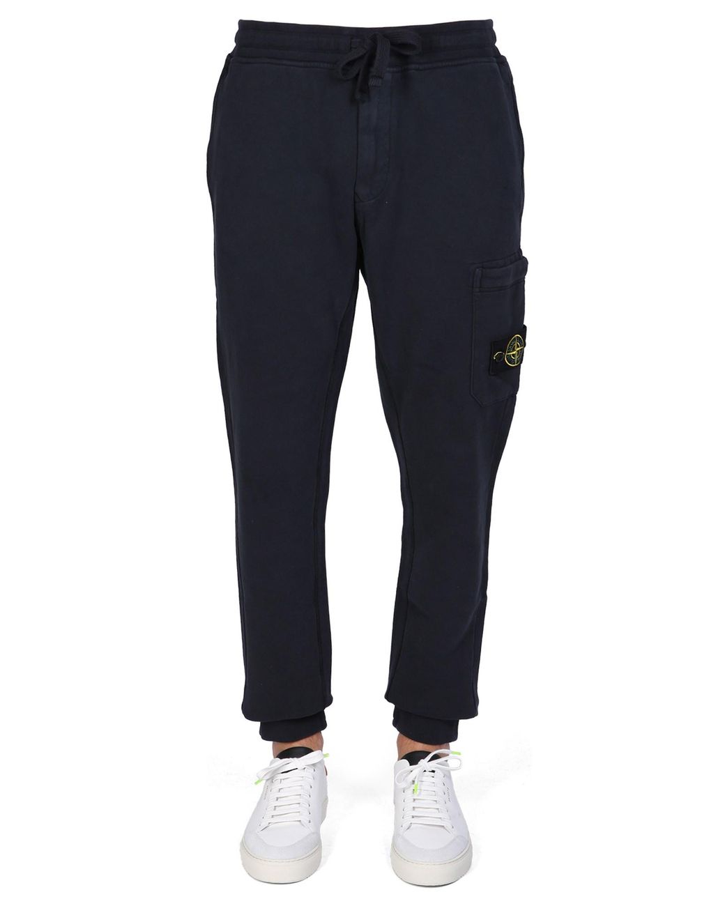 Stone Island Cotton JOGGING Pants With Compass Logo Patch in Blue for ...