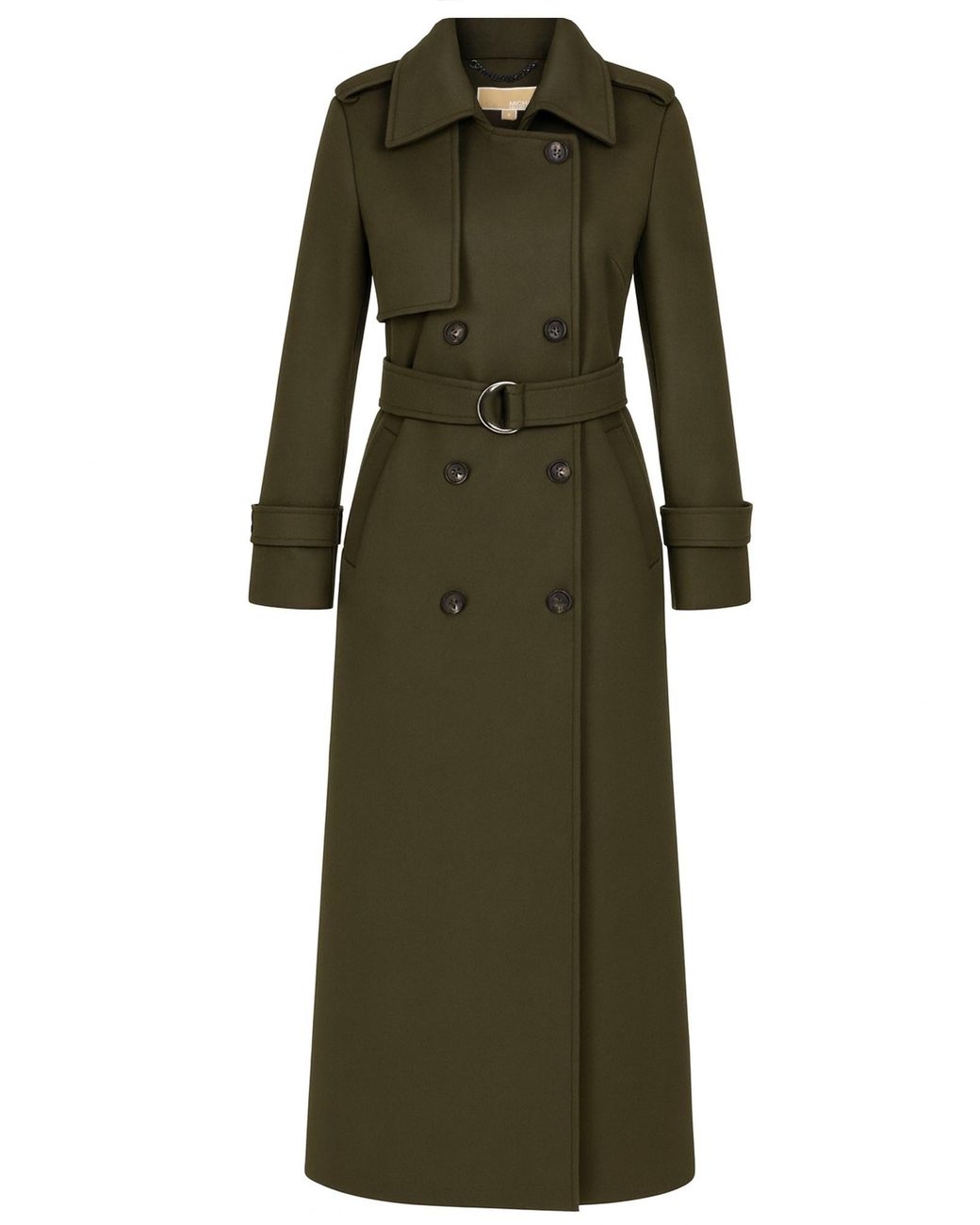 MICHAEL Michael Kors Green Belted Trench Coat