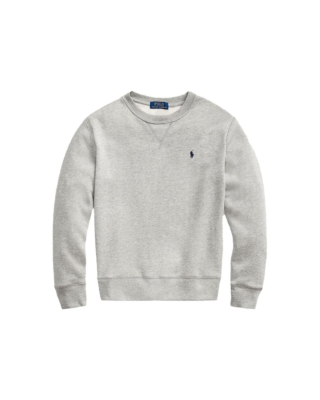 Polo Ralph Lauren Gray Felpa Girocollo Con Logo
