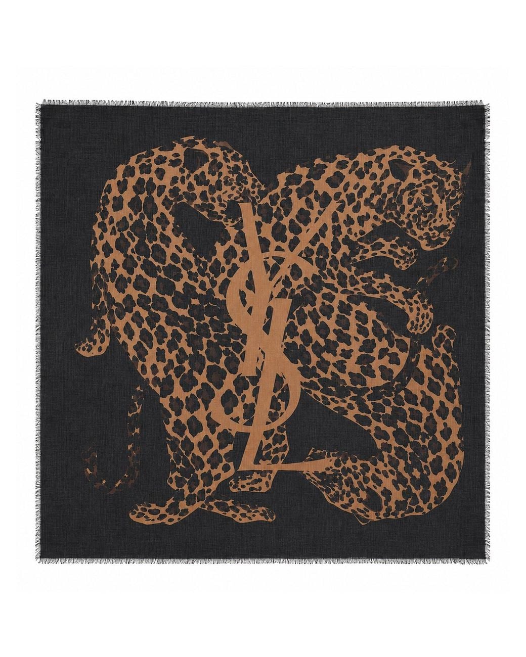 Saint Laurent Black Sciarpa Cassandre