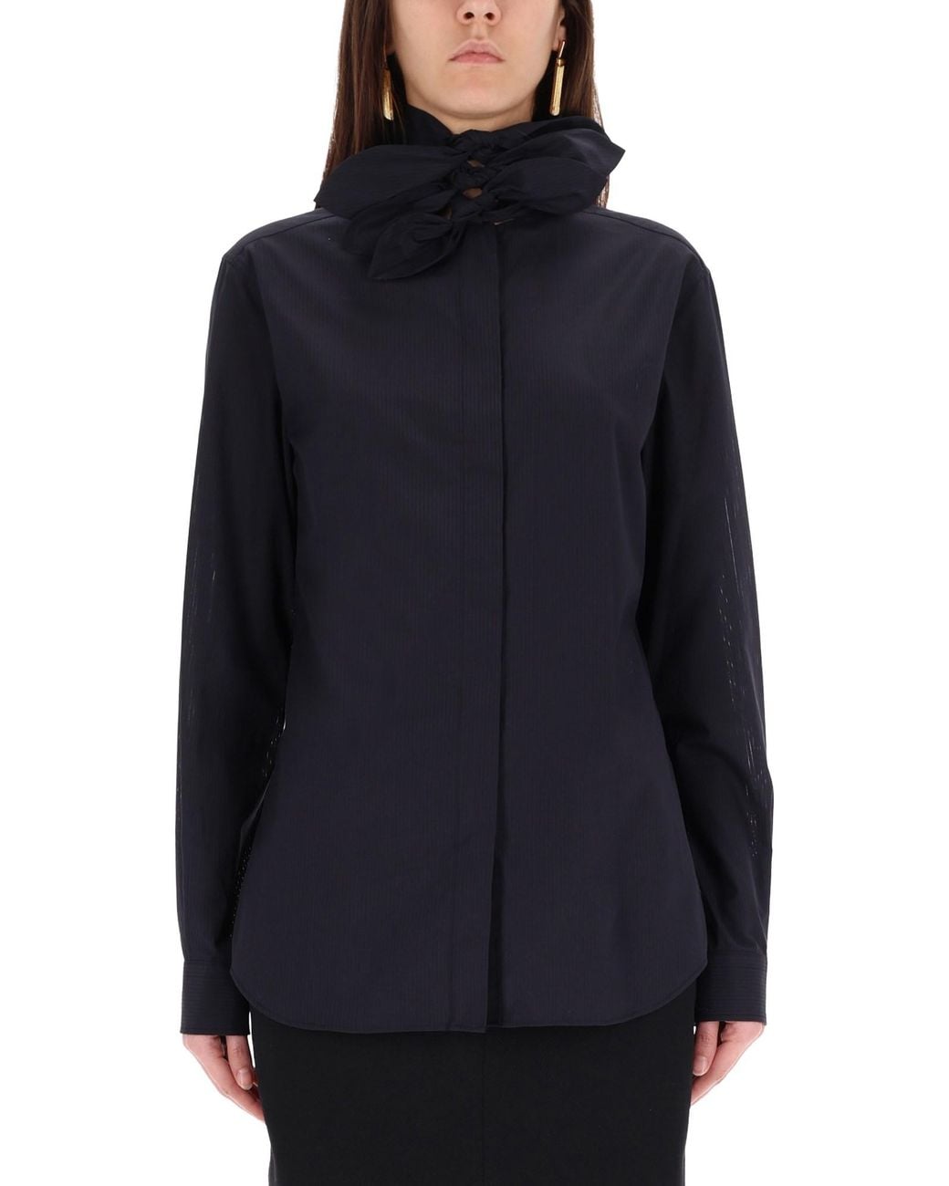 Moschino Blue Long-Sleeve Shirt