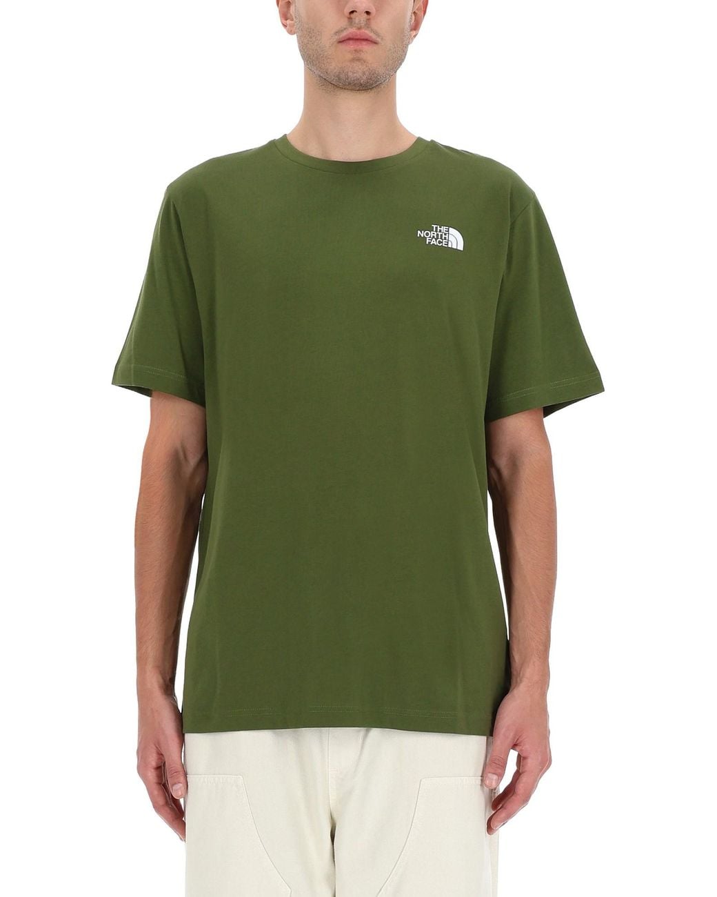 The North Face Green Logo Crew Neck T-Shirt for men