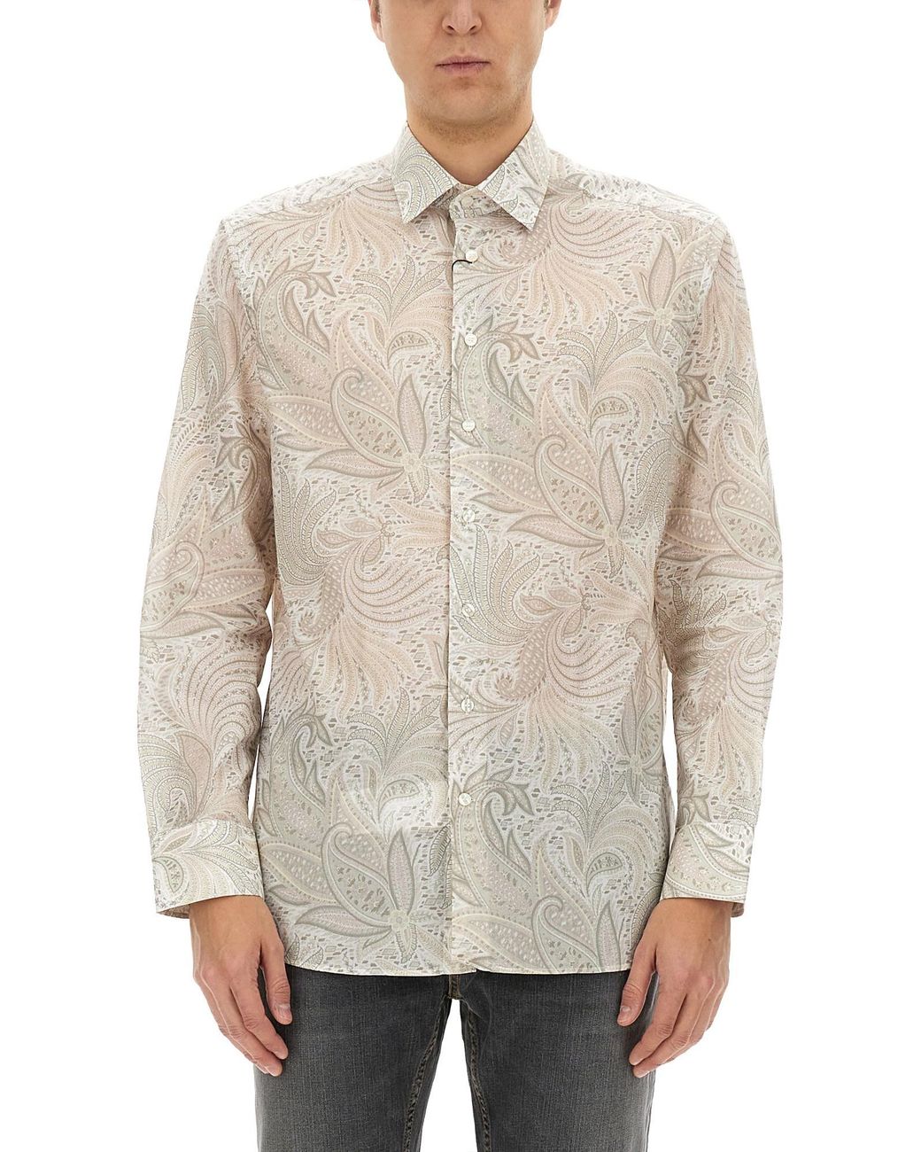 Camicia Con Stampa di Etro in White da Uomo