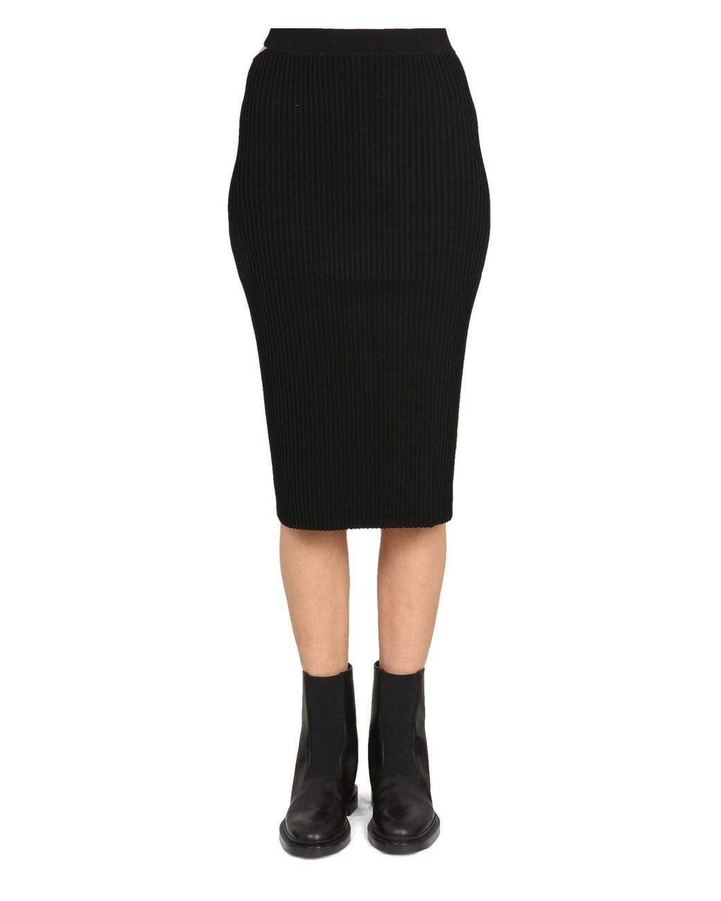 Helmut Lang Black One-Shoulder Mini Dress