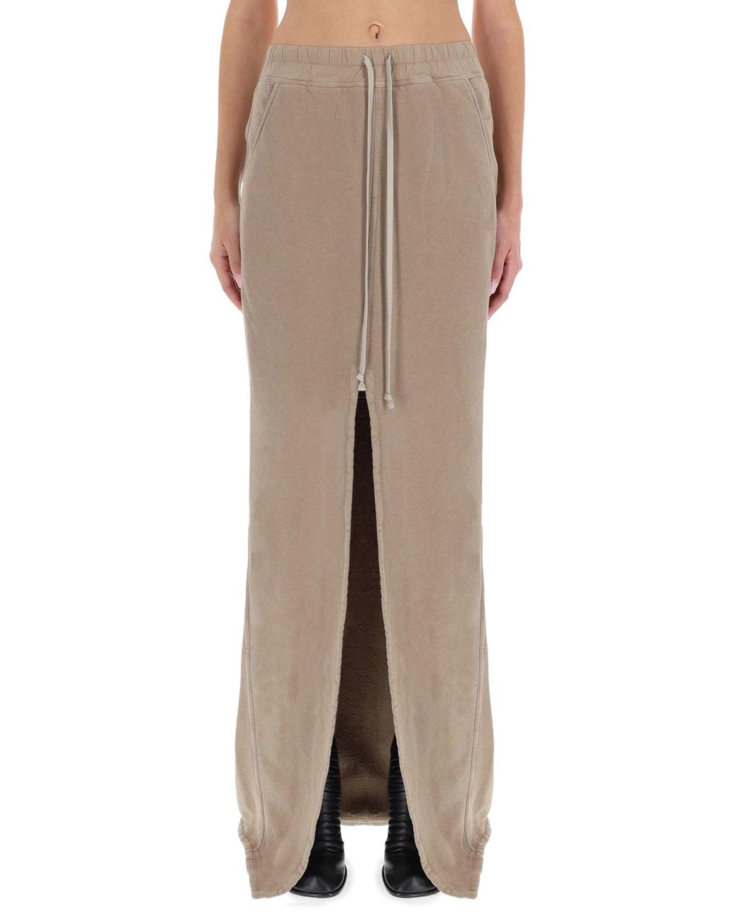 Rick Owens Natural Solid Maxi Skirt