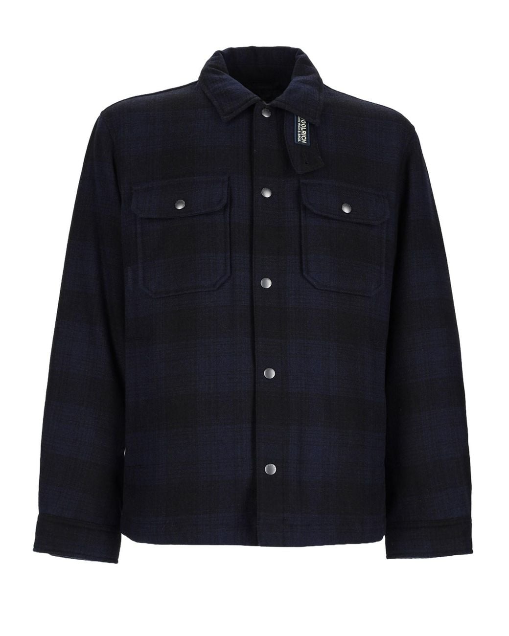 Woolrich Blue Giacca Overshirt "Alaskan" for men