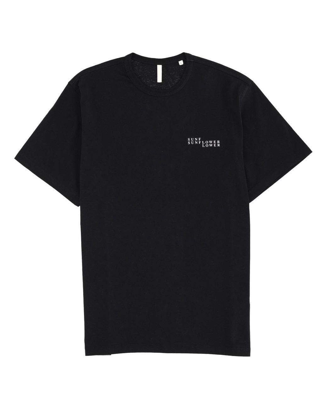 sunflower Black T-Shirt With Logo for men