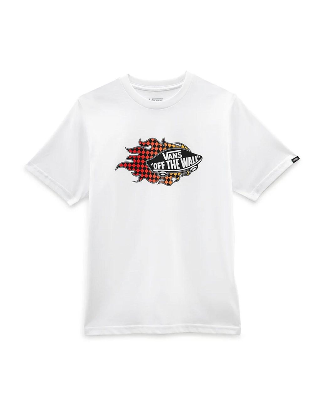Vans White "Flame" Logo T-Shirt