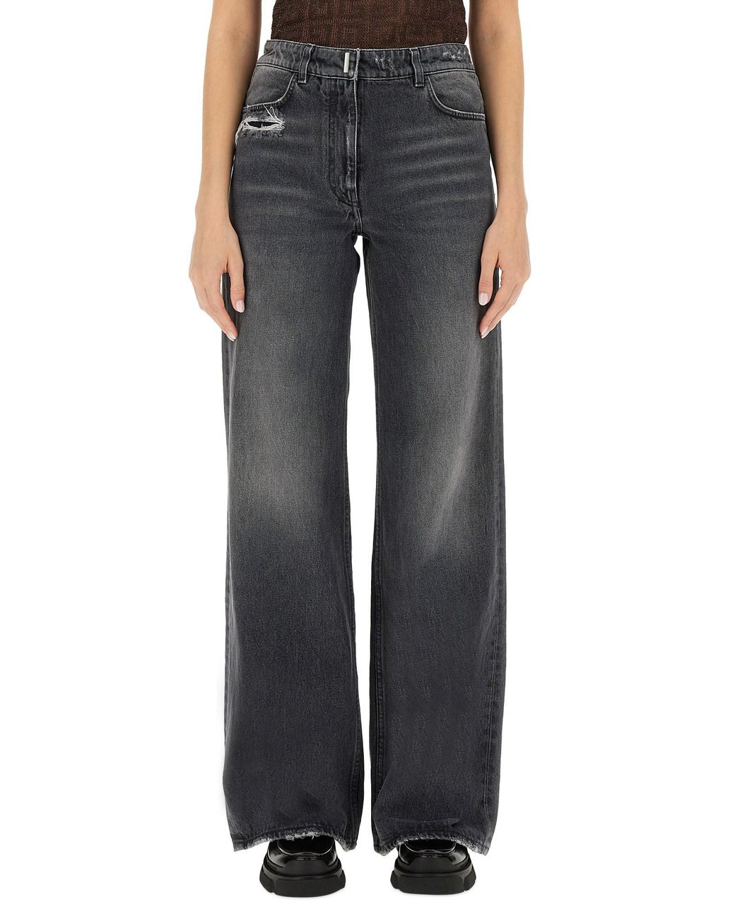 Givenchy Black Mid-Rise Flared Jeans