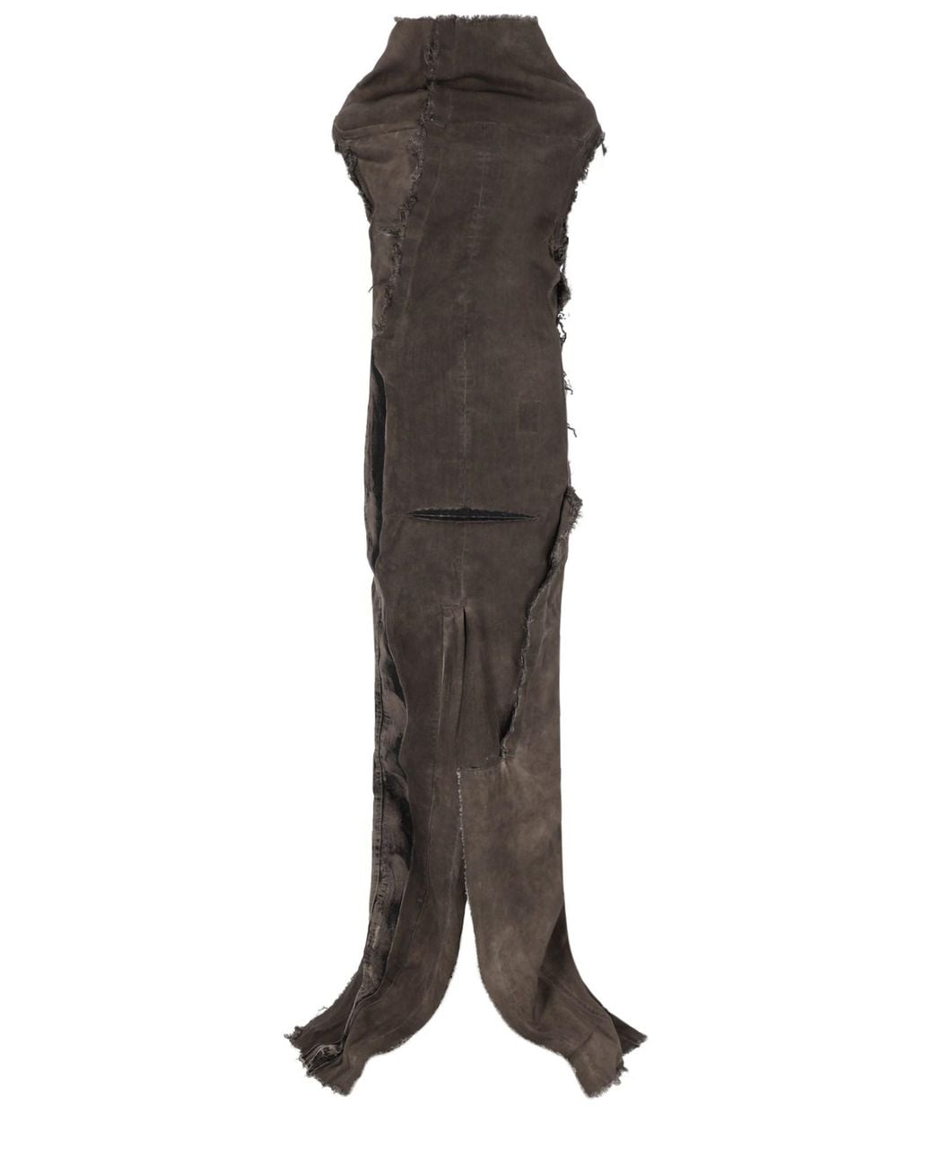 Rick Owens Brown Abito Lungo "Etna Gown"