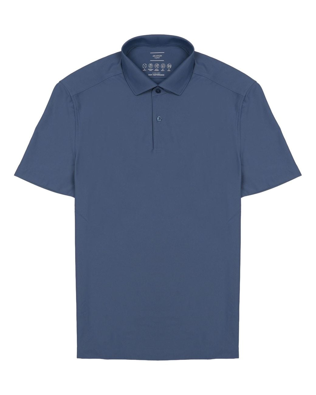 ARCHIVIUM BE UPDATED Blue Polo A Manica Corta for men