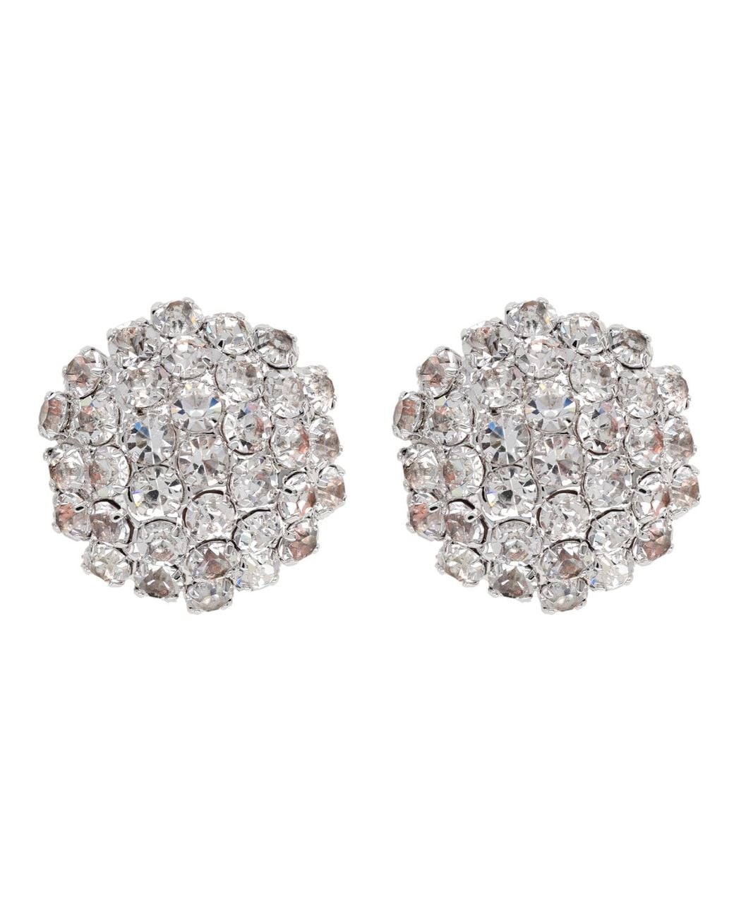 Self-Portrait Metallic "Crystal Flower" Earrings