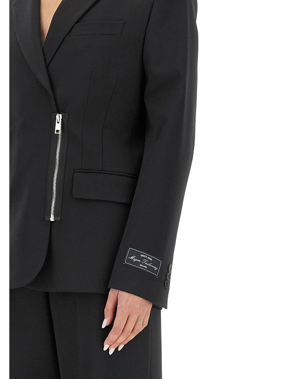 Giacca Con Zip di MSGM in Black
