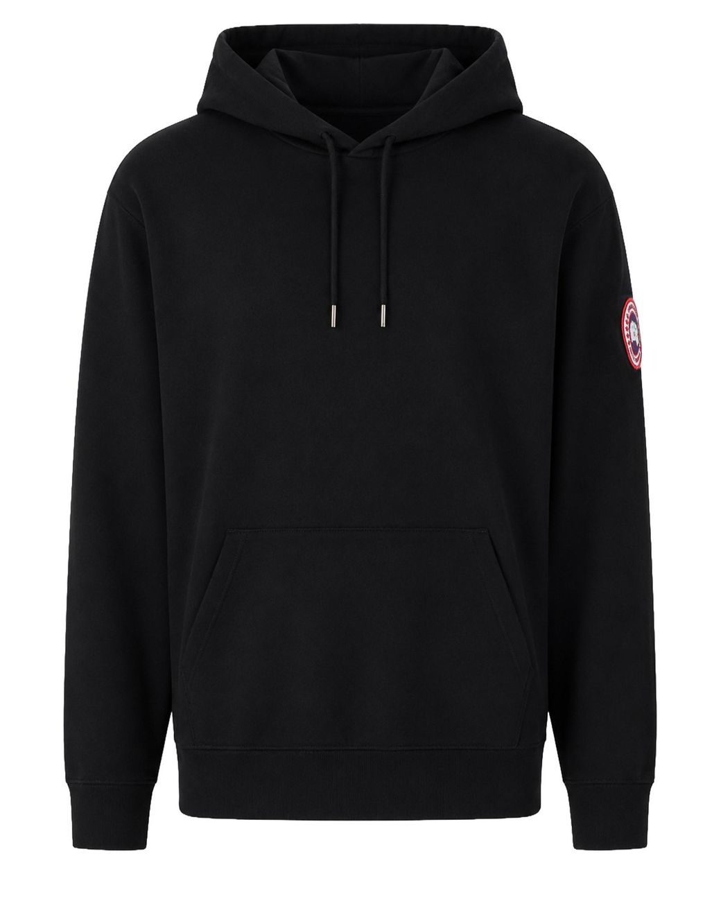 Canada Goose Black Hoodie Huron Cotton Sweatshirts for men