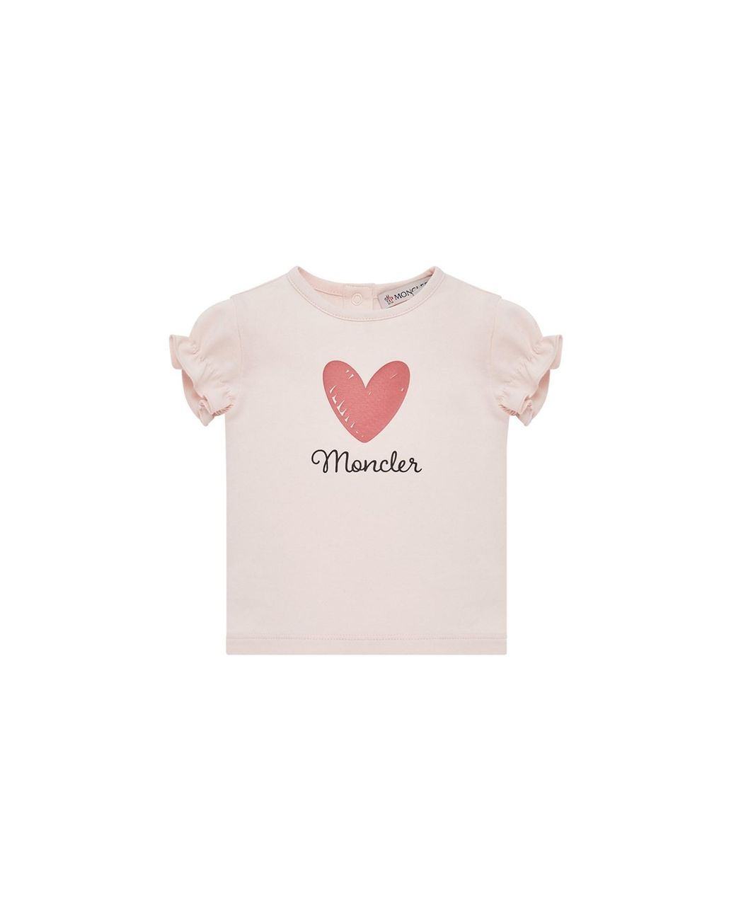 Moncler Pink "Heart" Logo T-Shirt