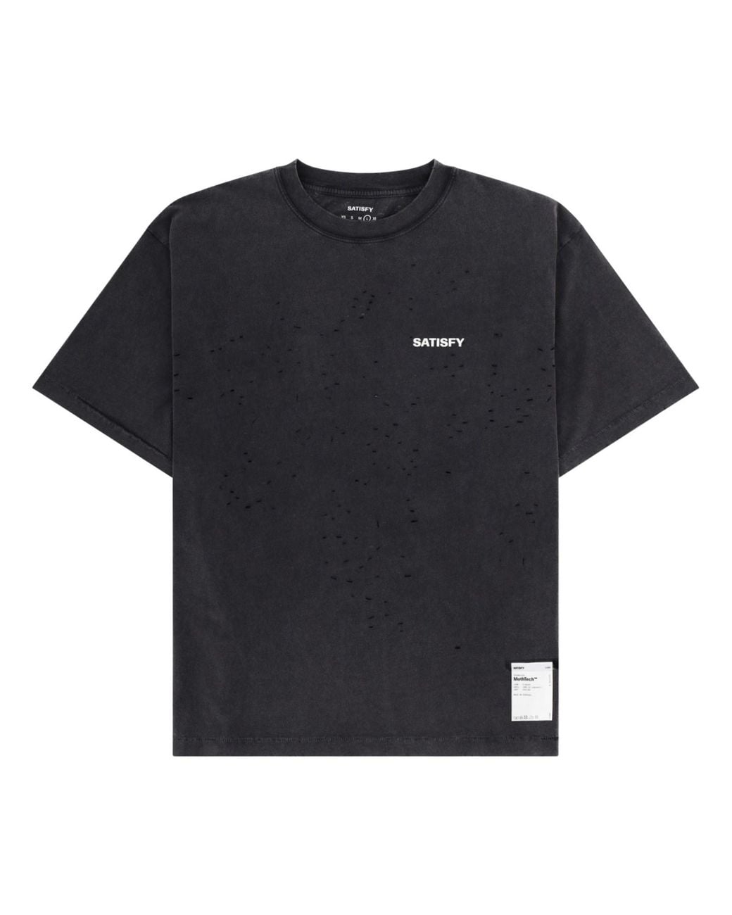Satisfy Black T-Shirt Con Logo for men