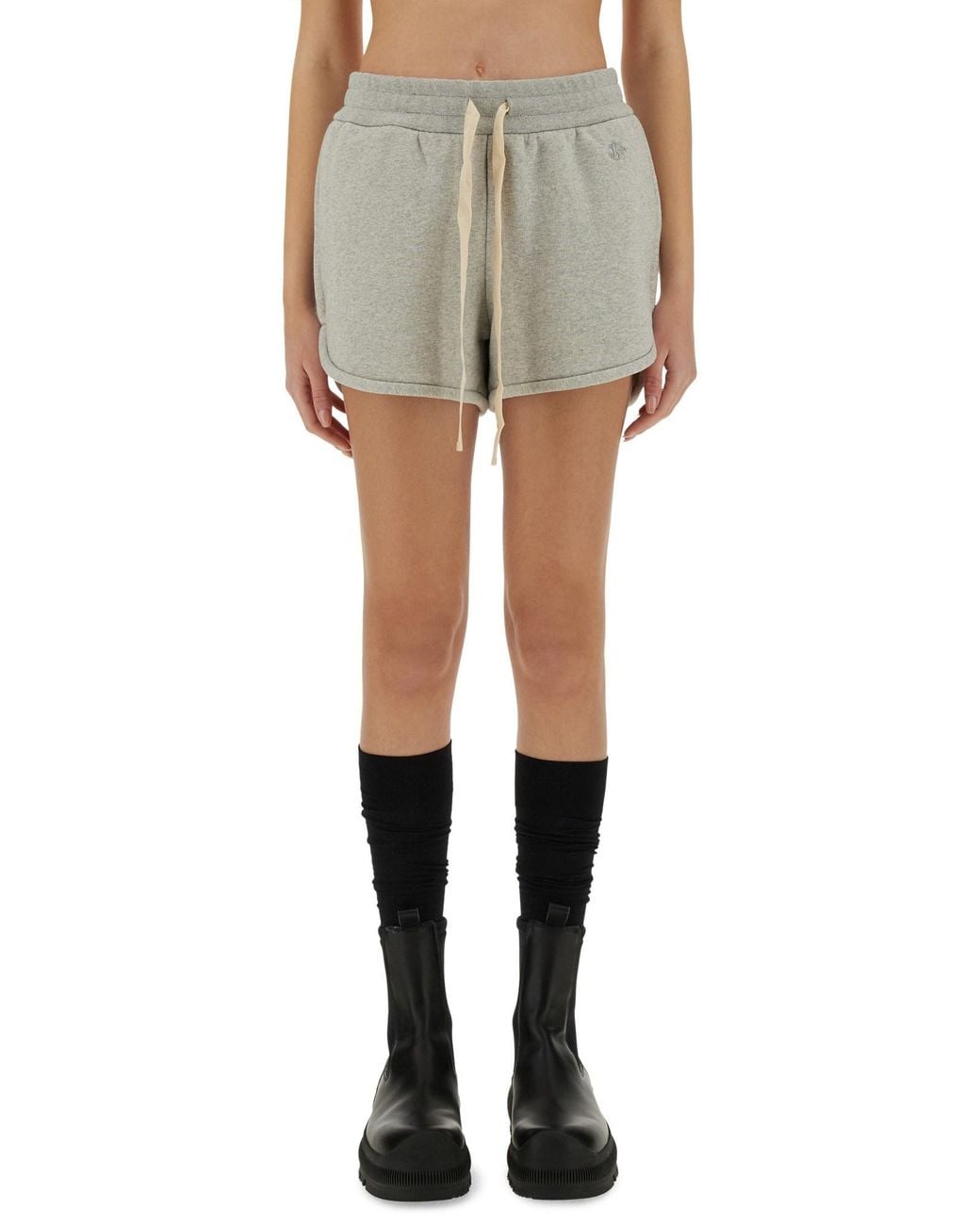 Jil Sander Gray Cotton Terry Shorts
