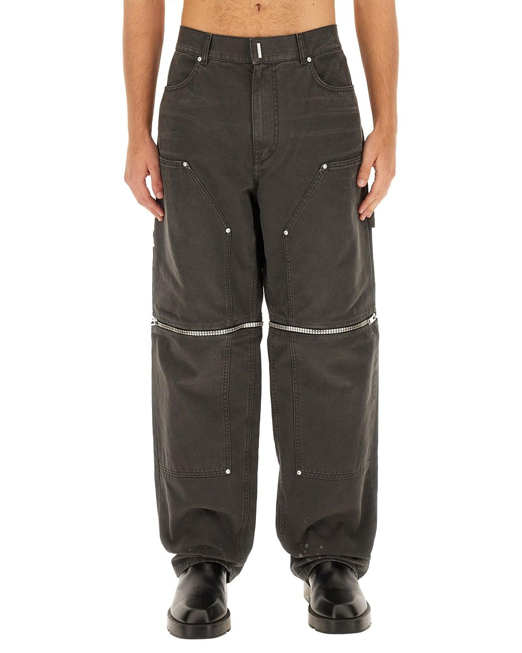 Jeans Con Zip di Givenchy in Black da Uomo