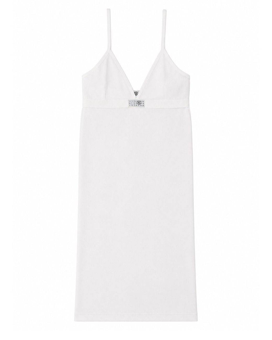 MM6 by Maison Margiela White Abito Sottoveste Senza Cuciture