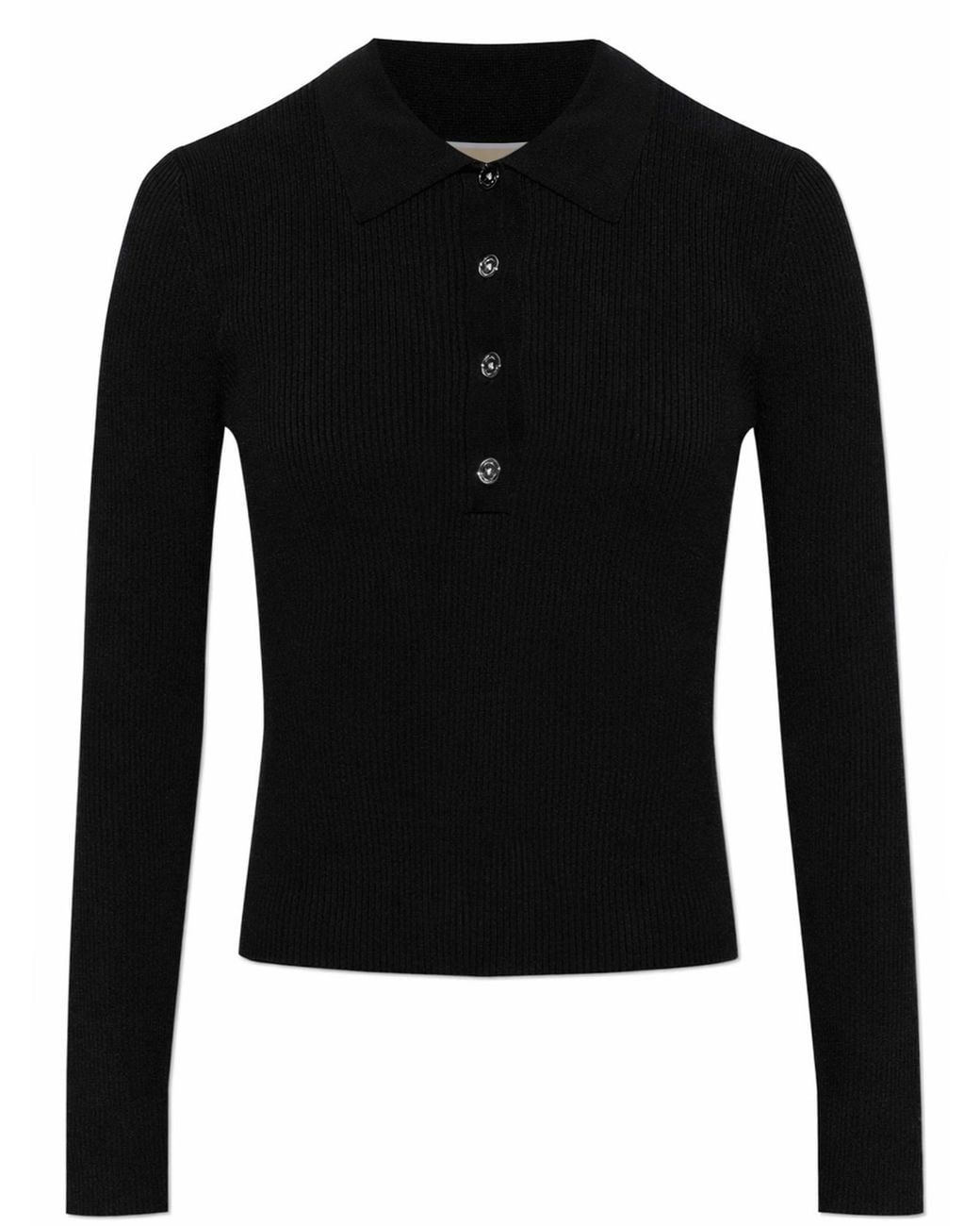 MICHAEL Michael Kors Black Michael By Michael Kors Long-Sleeved Polo Shirt