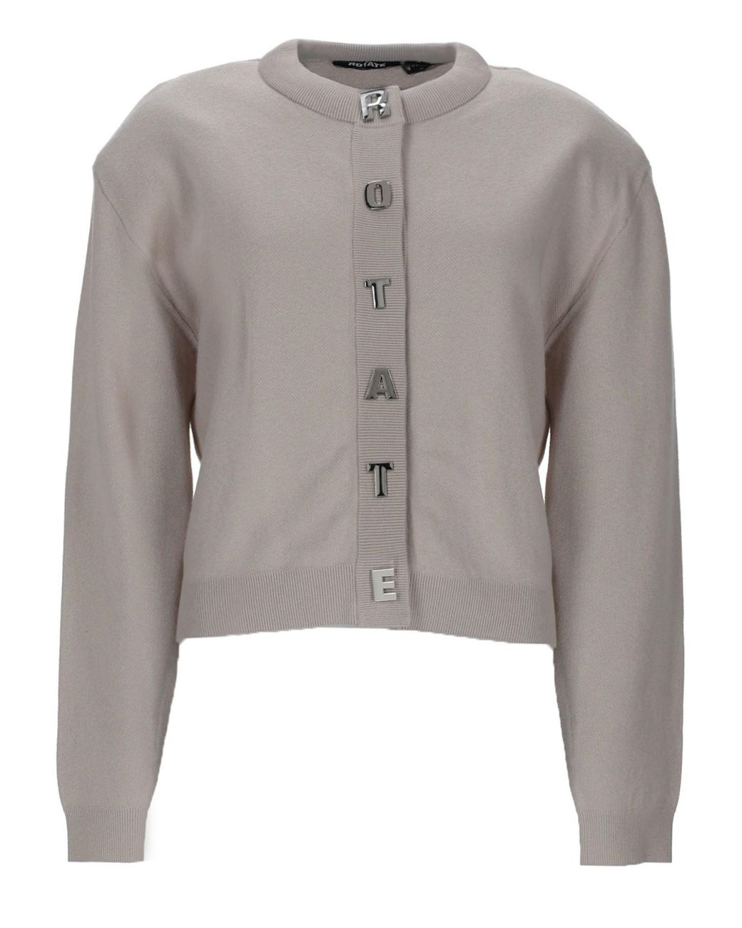 ROTATE BIRGER CHRISTENSEN Gray Cardigan Con Logo