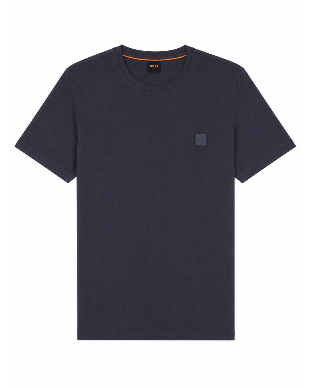Boss Blue T-Shirt "Tales" Con Patch Logo for men
