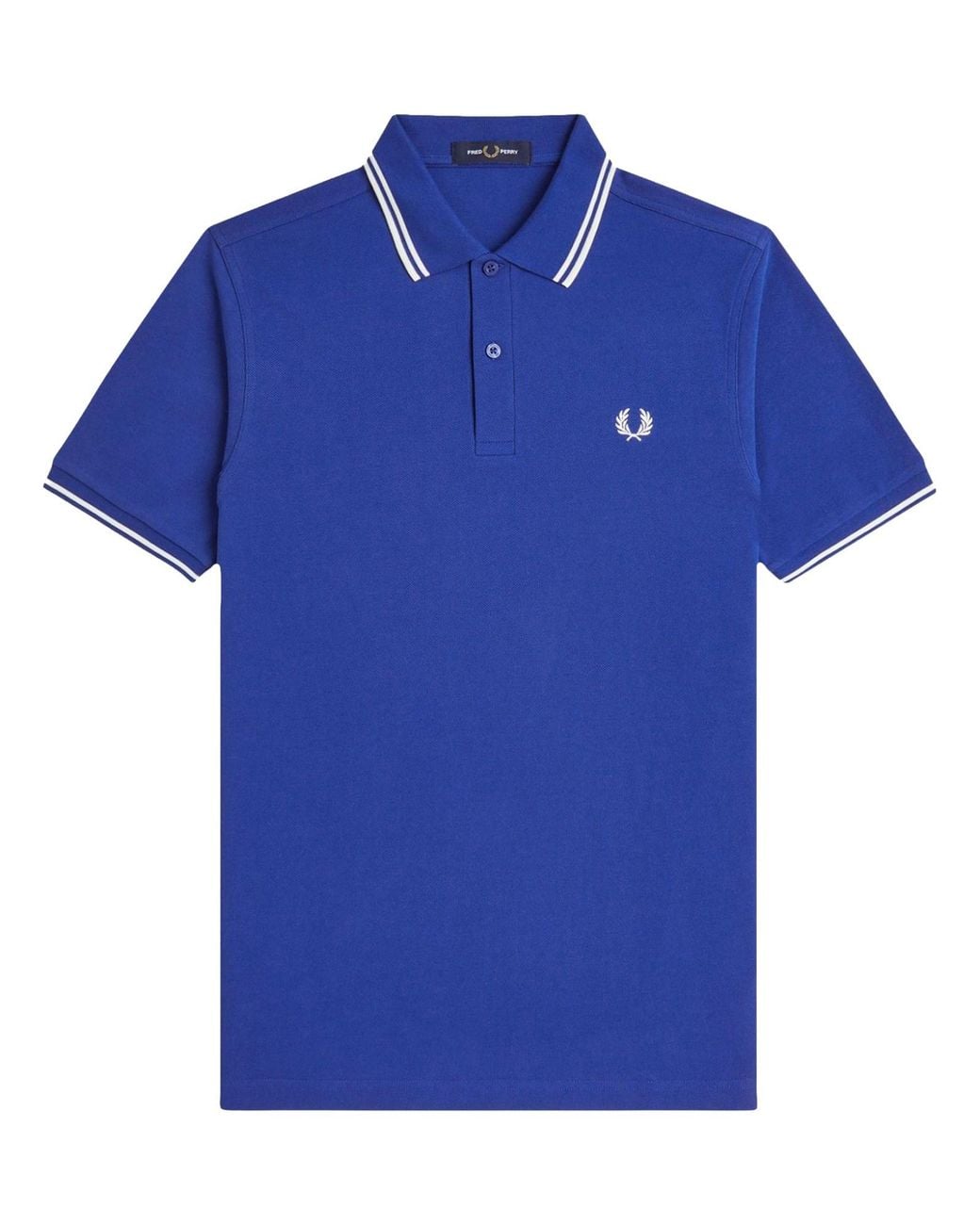 Fred Perry Blue Cotton Polo Shirt for men