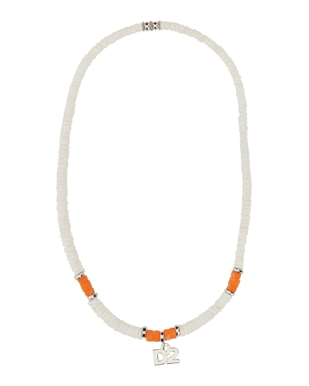 DSquared² White Logo Necklace Necklaces