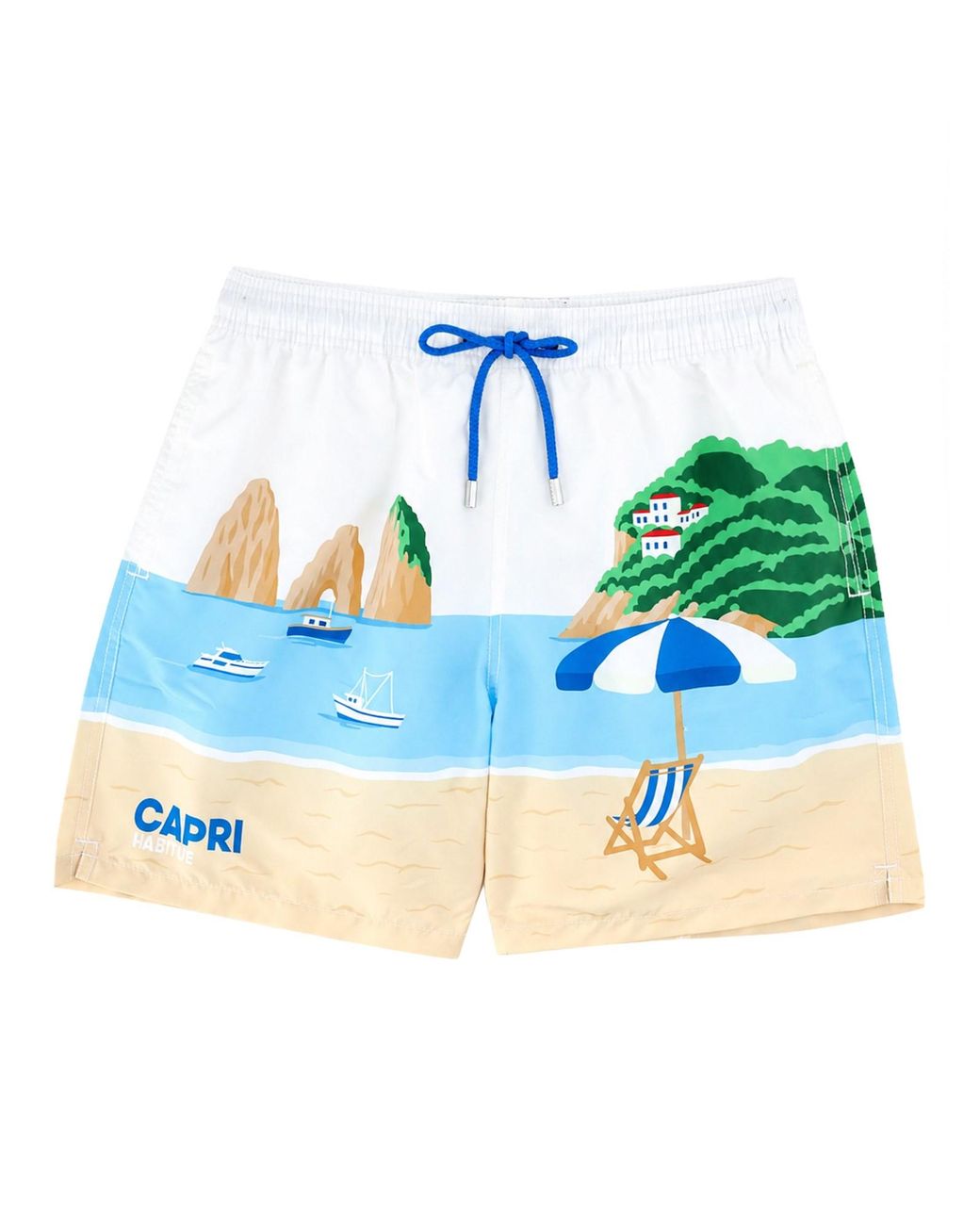Mc2 Saint Barth Blue Costume Da Bagno Con Stampa for men