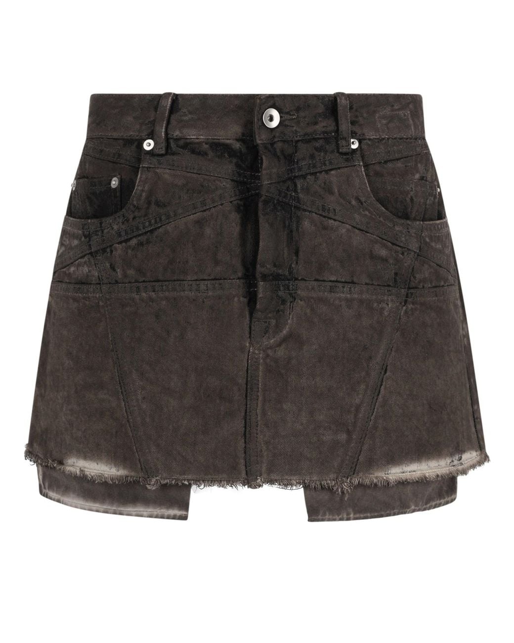 Rick Owens Gray Minigonna "Lana"