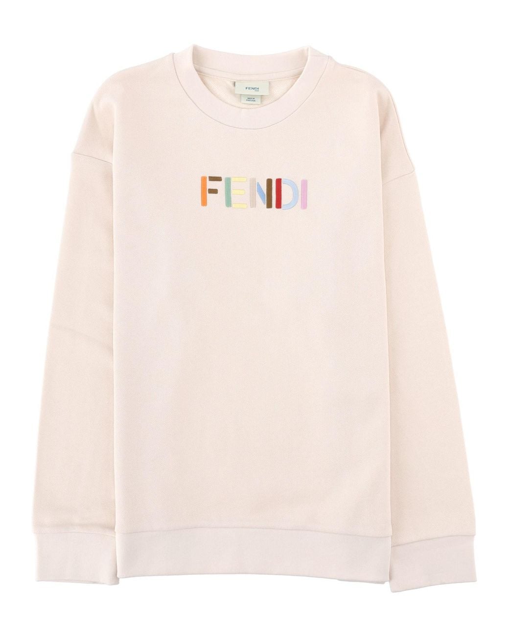 Fendi Pink Felpa Girocollo Con Logo
