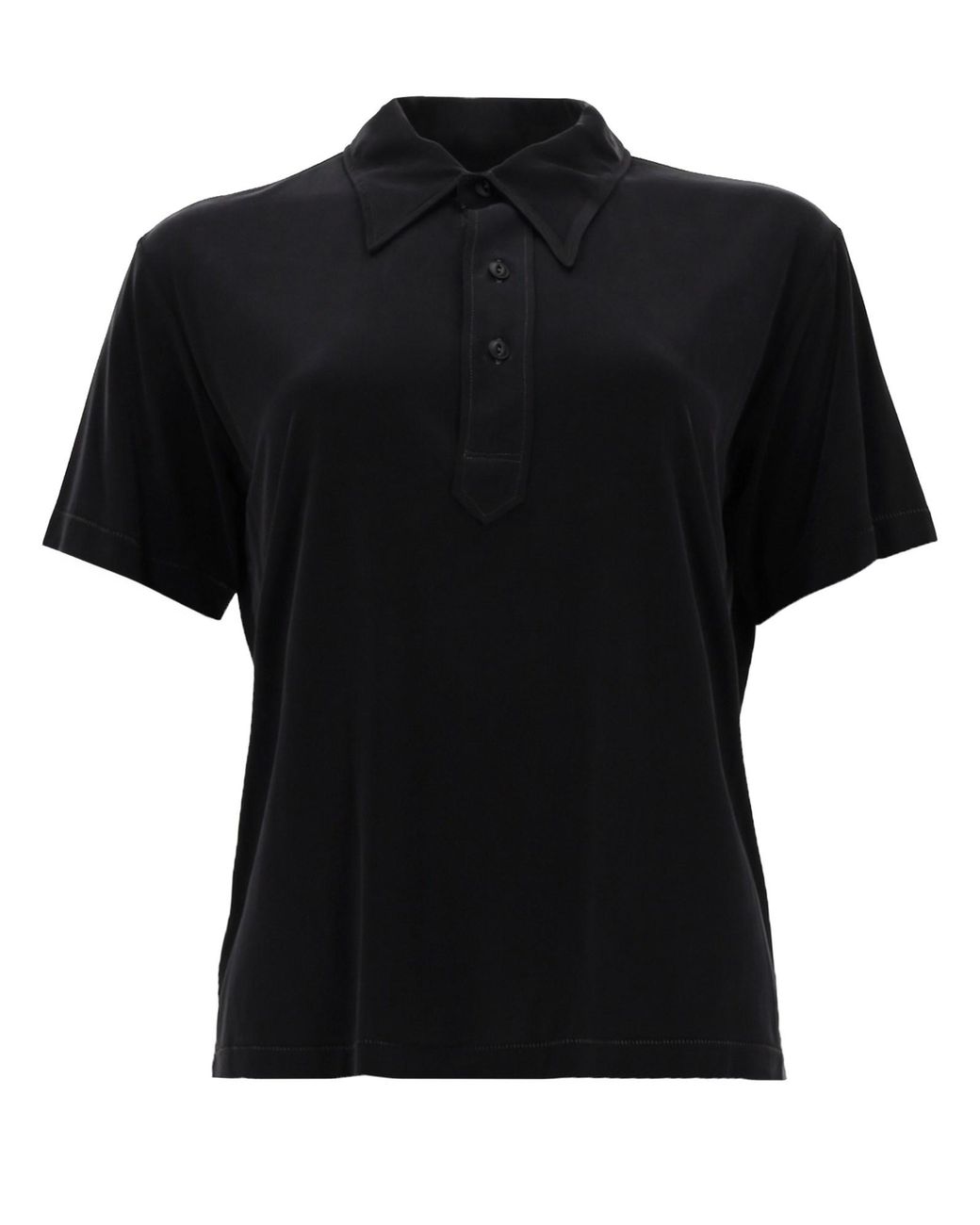 Maison Margiela Black Polo Shirt Cupro